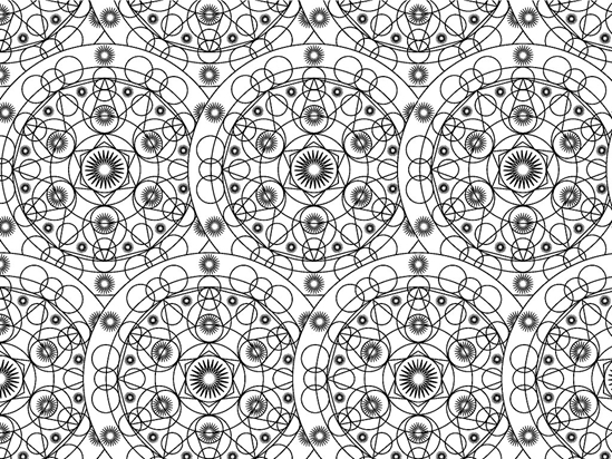 White Cylindrical Mandala Vinyl Wrap Pattern