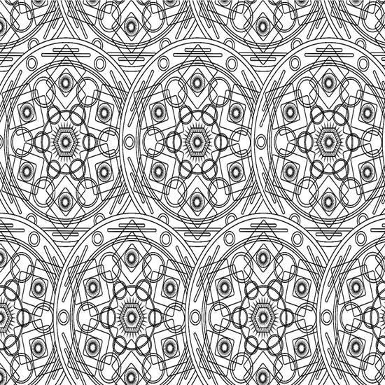 White Polygons Mandala Vinyl Wrap Pattern