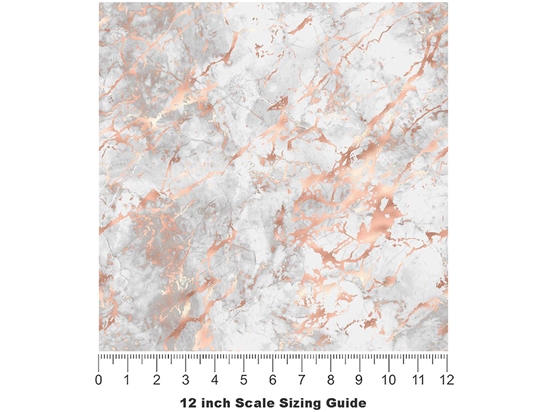 Calacatta Rose-Gold Marble Vinyl Film Pattern Size 12 inch Scale