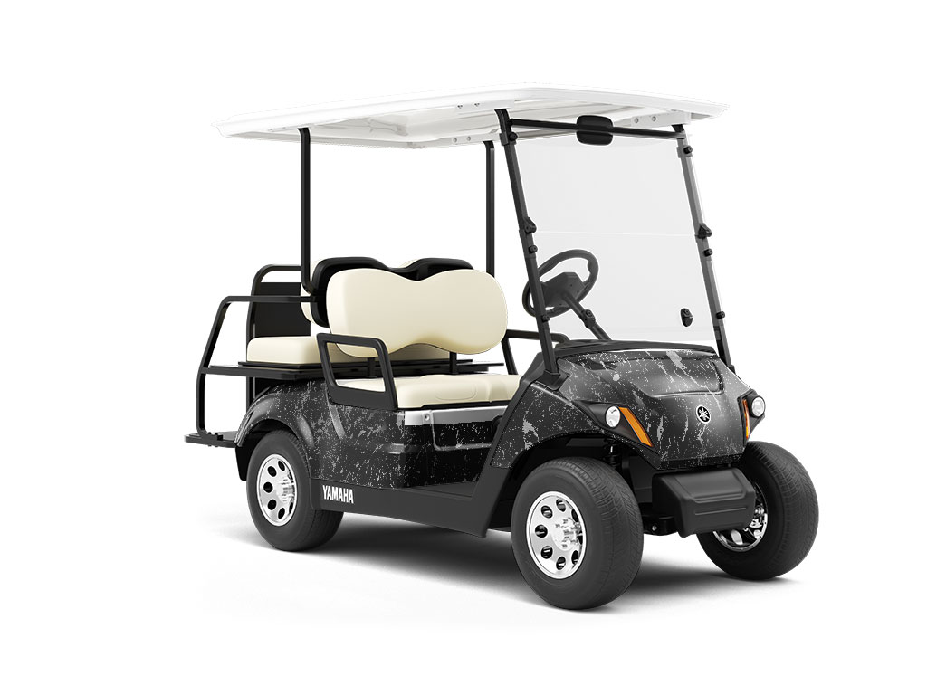 Marquina Black Marble Wrapped Golf Cart