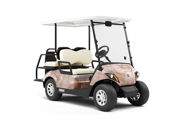Rosado Coralito-Pink Marble Wrapped Golf Cart