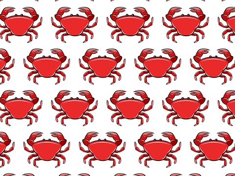 Rwraps™ Crustacean Print Vinyl Wrap Film - Cartoon Crabs