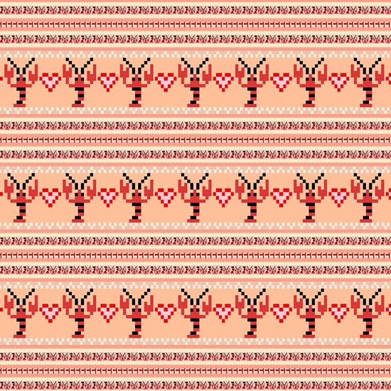 Pixel Lobsters Marine Life Vinyl Wrap Pattern