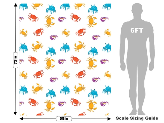 Rainbow Crayfish Marine Life Vehicle Wrap Scale
