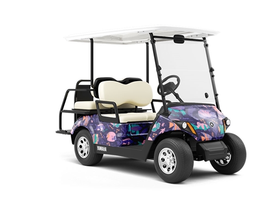 Friendly Faces Marine Life Wrapped Golf Cart