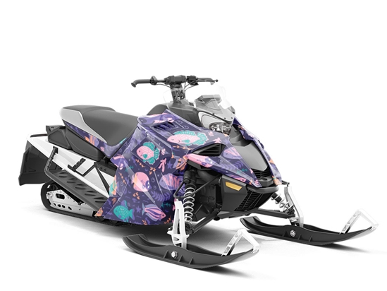 Friendly Faces Marine Life Custom Wrapped Snowmobile