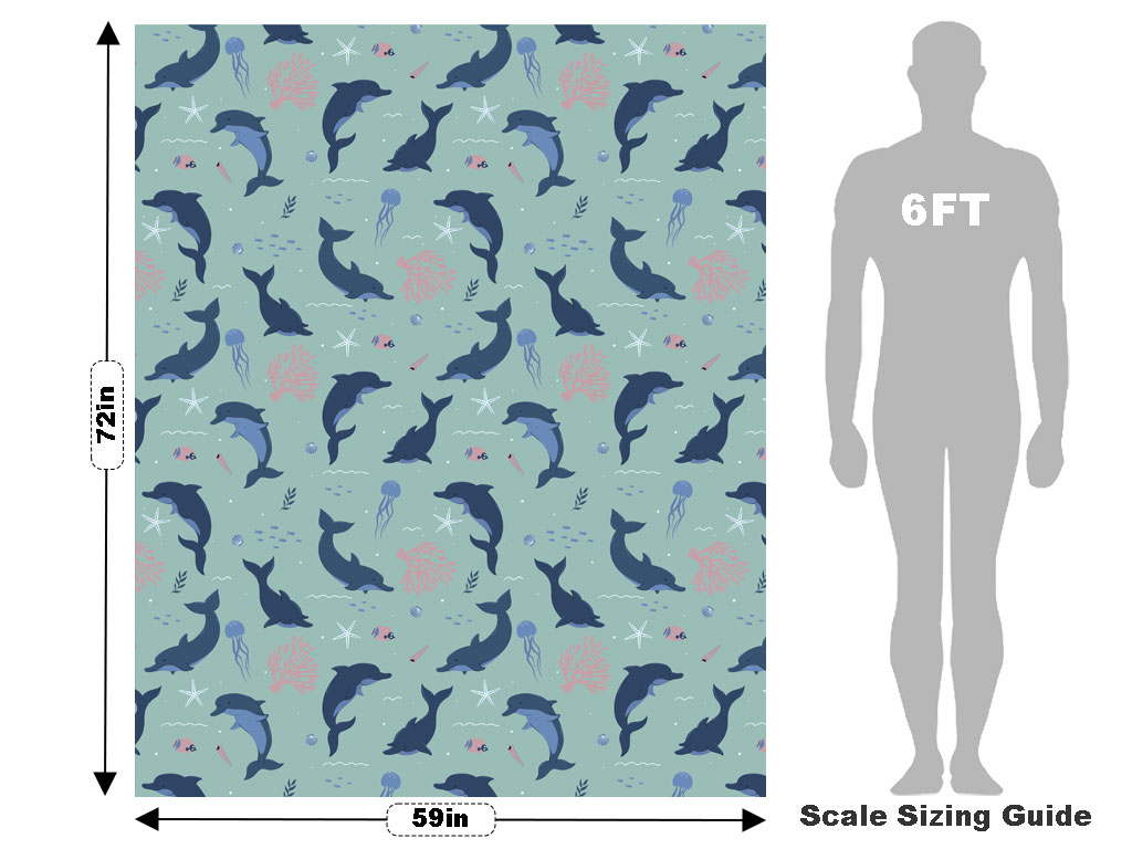 Dancing Dolphins Marine Life Vehicle Wrap Scale