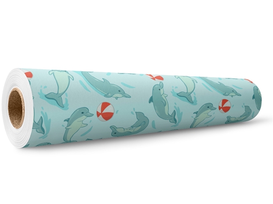 Playful Dolphins Marine Life Wrap Film Wholesale Roll