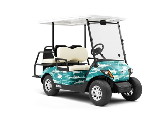 Shark Structure Marine Life Wrapped Golf Cart