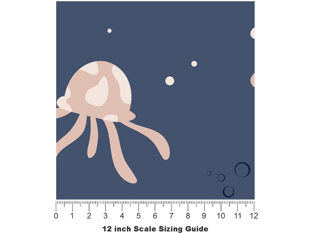 Bikini Jellies Marine Life Vinyl Film Pattern Size 12 inch Scale