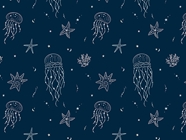 Jellyfish Constellations Marine Life Vinyl Wrap Pattern