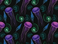 Neon Jellies Marine Life Vinyl Wrap Pattern