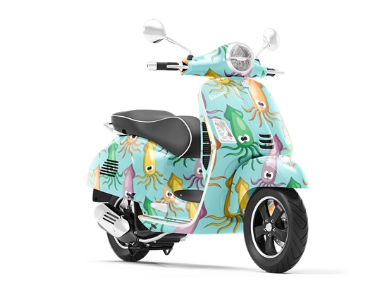 Silly Squids Marine Life Vespa Scooter Wrap Film