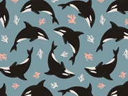 Noble Orcas Marine Life Vinyl Wrap Pattern