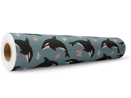 Noble Orcas Marine Life Wrap Film Wholesale Roll