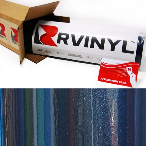 Rwraps™ Gloss Metallic Vinyl Wrap Film - Midnight Blue