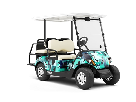 Electrify Me Mosaic Wrapped Golf Cart