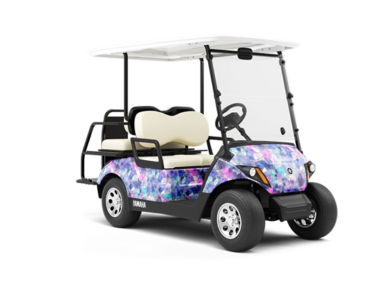 Glass Riverbed Mosaic Wrapped Golf Cart