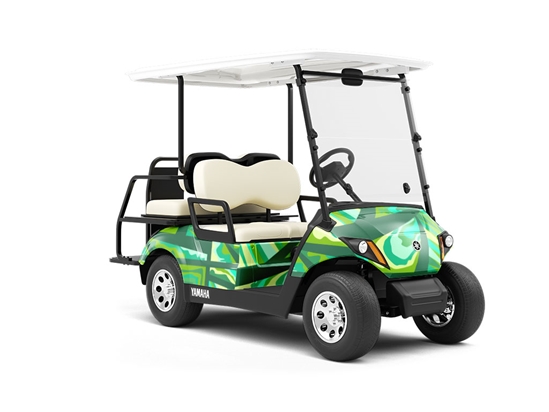 Bubbling Springs Mosaic Wrapped Golf Cart