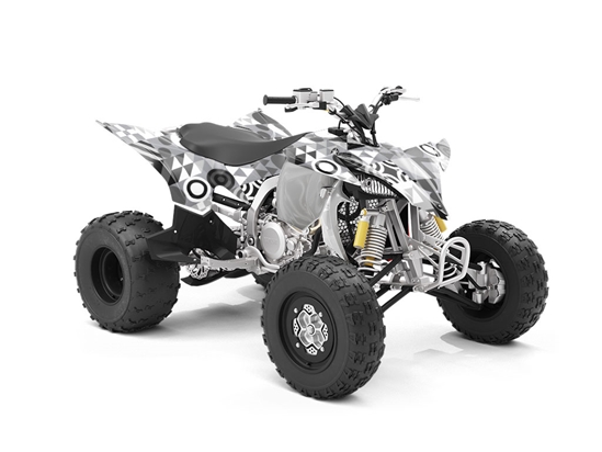 Grayscale Abstraction Mosaic ATV Wrapping Vinyl