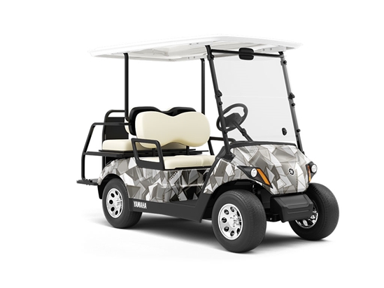 Paper Mess Mosaic Wrapped Golf Cart