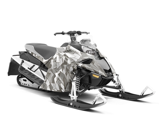 Paper Mess Mosaic Custom Wrapped Snowmobile