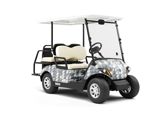 Tiled Shower Mosaic Wrapped Golf Cart