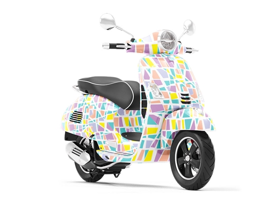 Colorful Catchall Mosaic Vespa Scooter Wrap Film