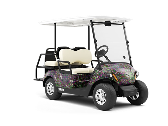 Crazy Quilt Mosaic Wrapped Golf Cart