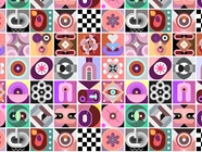 Fascination Combination Mosaic Vinyl Wrap Pattern