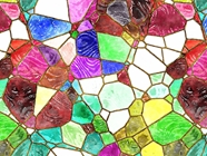 Glass Agglomeration Mosaic Vinyl Wrap Pattern