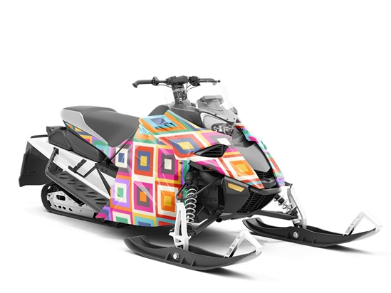 Go Sixties Mosaic Custom Wrapped Snowmobile