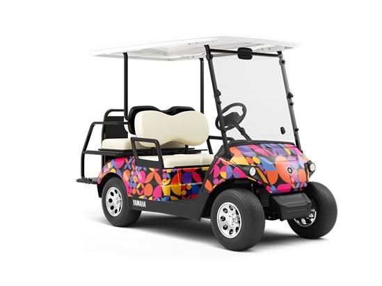 Nineties Revival Mosaic Wrapped Golf Cart