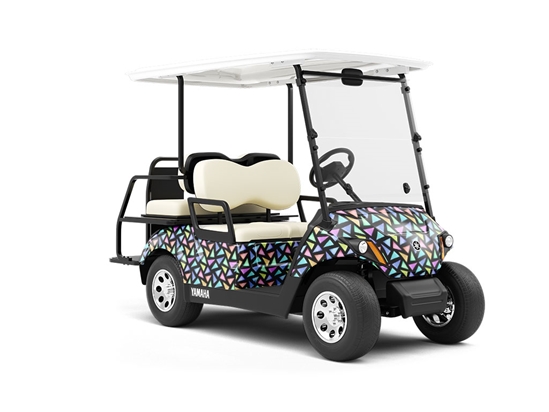 Triangular Melange Mosaic Wrapped Golf Cart