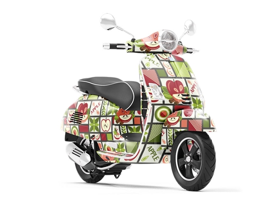 Apple A Day Mosaic Vespa Scooter Wrap Film
