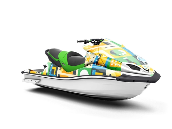 Blinded With Science Mosaic Jet Ski Vinyl Customized Wrap