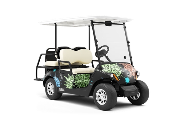 Go Viral Mosaic Wrapped Golf Cart