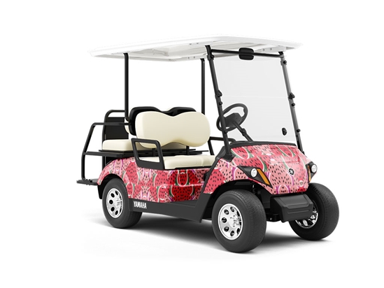 Juicy Watermelon Mosaic Wrapped Golf Cart