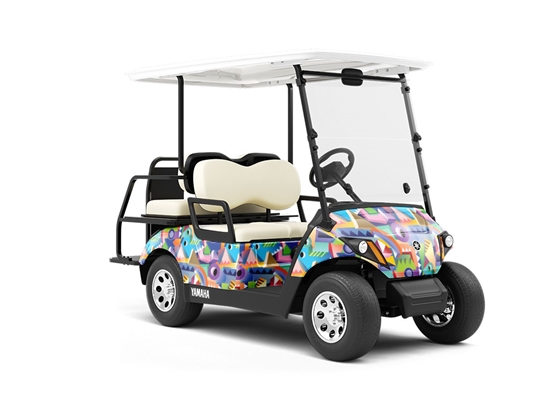 Later Alligator Mosaic Wrapped Golf Cart