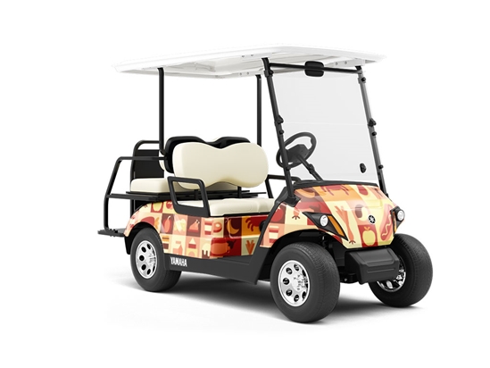 Lunchtime Menu Mosaic Wrapped Golf Cart