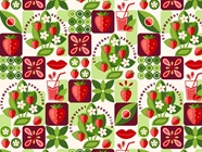 Strawberry Jam Mosaic Vinyl Wrap Pattern