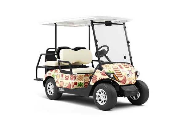 Sweet Plantain Mosaic Wrapped Golf Cart