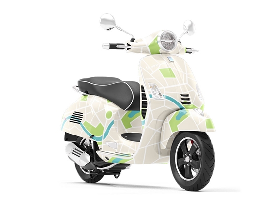 Town Map Mosaic Vespa Scooter Wrap Film