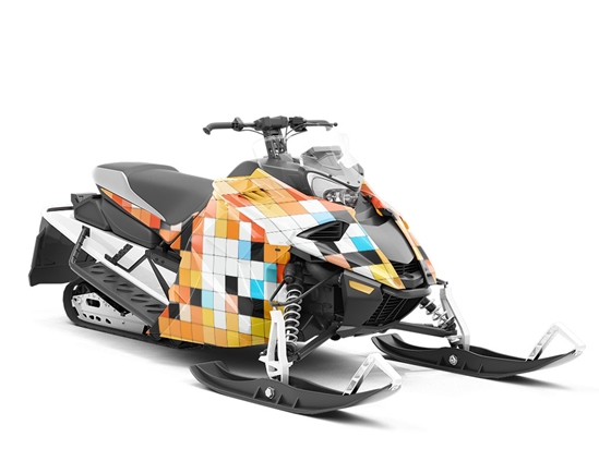 Gamboge Structures Mosaic Custom Wrapped Snowmobile