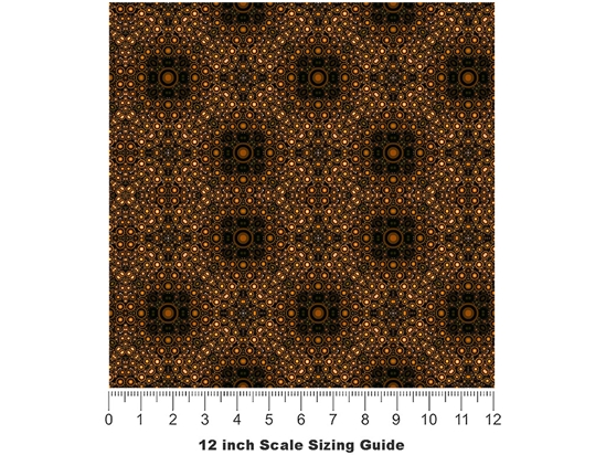 Rusted Squares Mosaic Vinyl Film Pattern Size 12 inch Scale