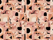 Abstract Salmon Mosaic Vinyl Wrap Pattern