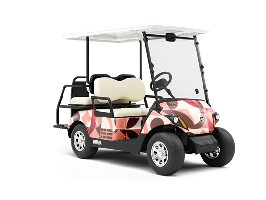 Dogwood Rose Mosaic Wrapped Golf Cart