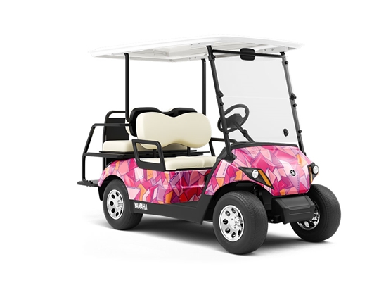 Sweet Mulberry Mosaic Wrapped Golf Cart
