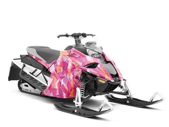 Sweet Mulberry Mosaic Custom Wrapped Snowmobile