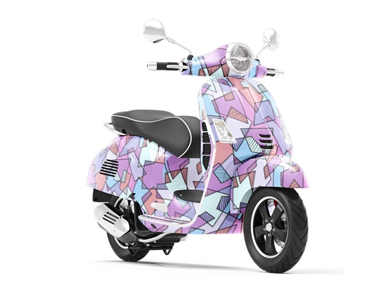 African Violets Mosaic Vespa Scooter Wrap Film